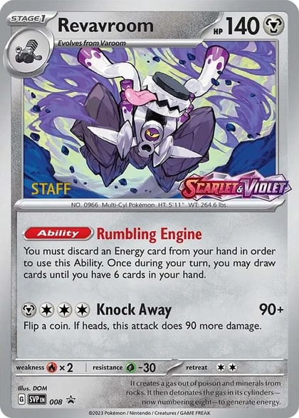Revavroom - 008 (Prerelease) [Staff], SV: Scarlet & Violet Promo Cards 008