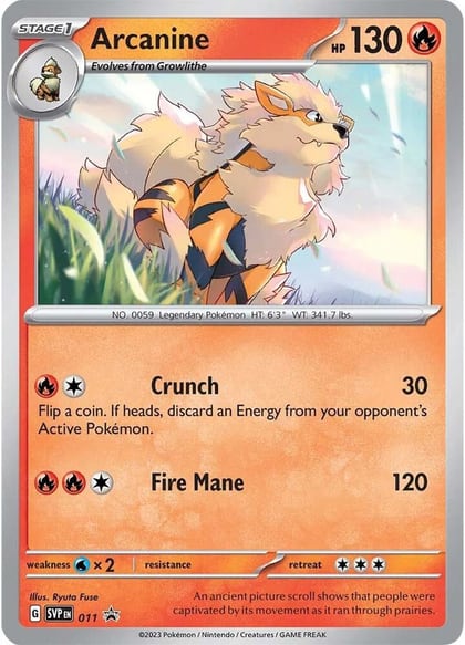 Arcanine - 011, SV: Scarlet & Violet Promo Cards 011