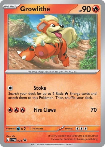 Growlithe - 024, SV: Scarlet & Violet Promo Cards 024