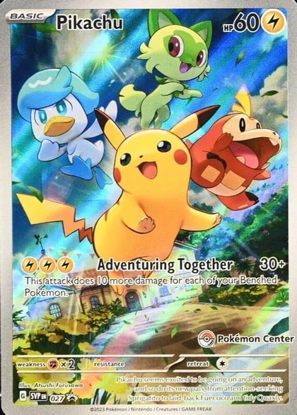Pikachu - 027 (Pokemon Center Exclusive), SV: Scarlet & Violet Promo Cards 027