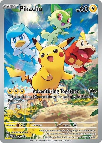 Pikachu - 027, SV: Scarlet & Violet Promo Cards 027