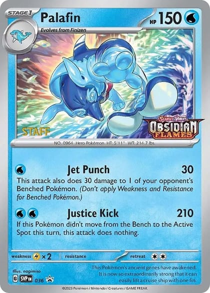 Palafin - 036 (Prerelease) [Staff], SV: Scarlet & Violet Promo Cards 036