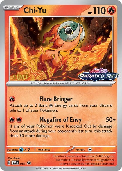 Chi-Yu - 057 (Prerelease) [Staff], SV: Scarlet & Violet Promo Cards 057