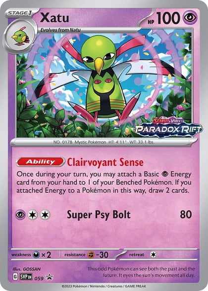 Xatu - 059 (Prerelease), SV: Scarlet & Violet Promo Cards 059