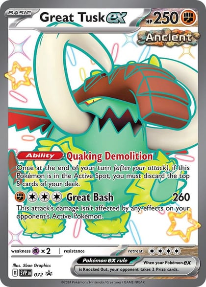 Great Tusk ex - 072, SV: Scarlet & Violet Promo Cards 072