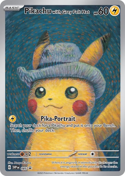 Pikachu with Grey Felt Hat, SV: Scarlet & Violet Promo Cards 085