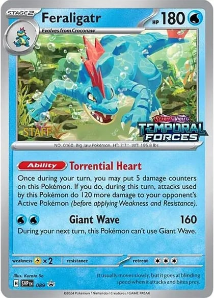 Feraligatr - 089 (Prerelease) [Staff], SV: Scarlet & Violet Promo Cards 089