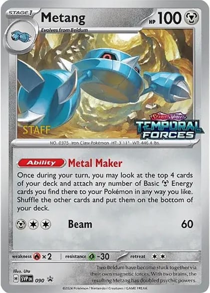 Metang - 090 (Prerelease) [Staff], SV: Scarlet & Violet Promo Cards 090