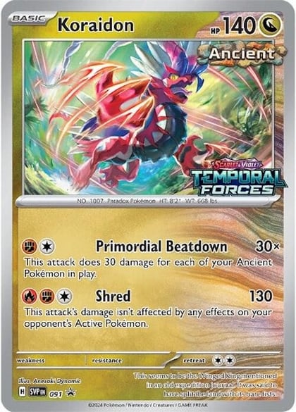 Koraidon - 091 (Prerelease), SV: Scarlet & Violet Promo Cards 091