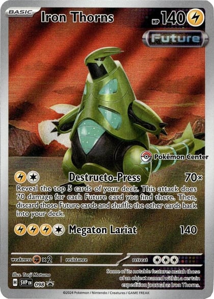 Iron Thorns - 098 (Pokemon Center), SV: Scarlet & Violet Promo Cards 098