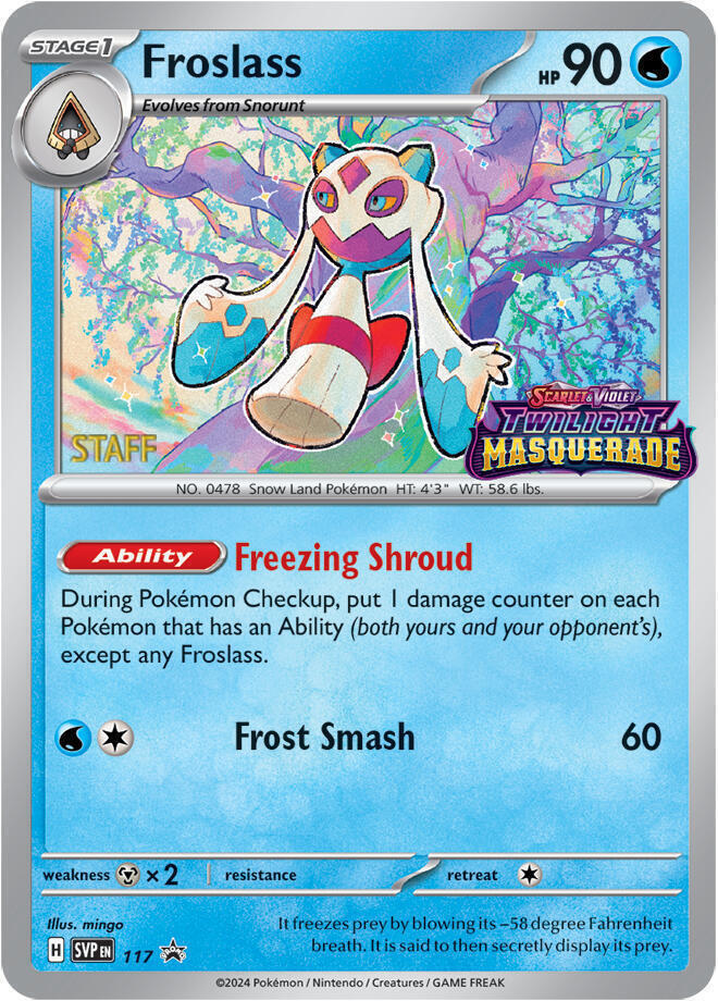 Froslass - 117 (Prerelease) [Staff], SV: Scarlet & Violet Promo Cards 117