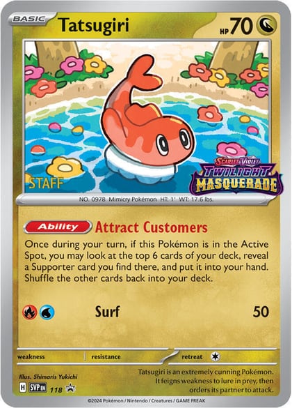 Tatsugiri - 118 (Prerelease) [Staff], SV: Scarlet & Violet Promo Cards 118