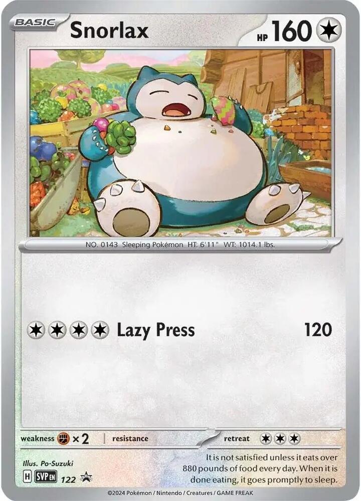 Snorlax - 122, SV: Scarlet & Violet Promo Cards 122