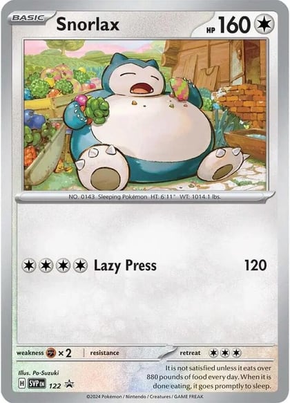 Snorlax - 122, SV: Scarlet & Violet Promo Cards 122