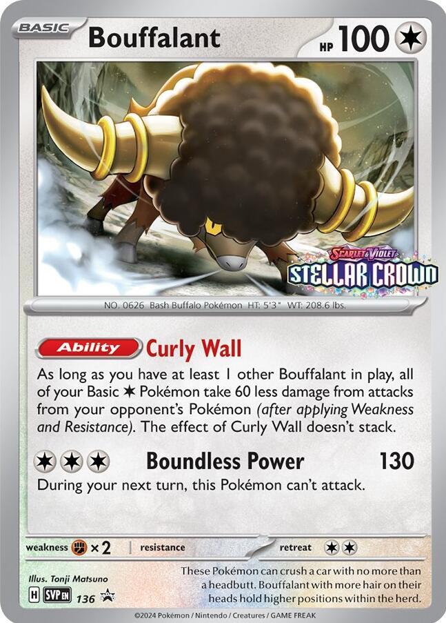 Bouffalant - 136, SV: Scarlet & Violet Promo Cards 136