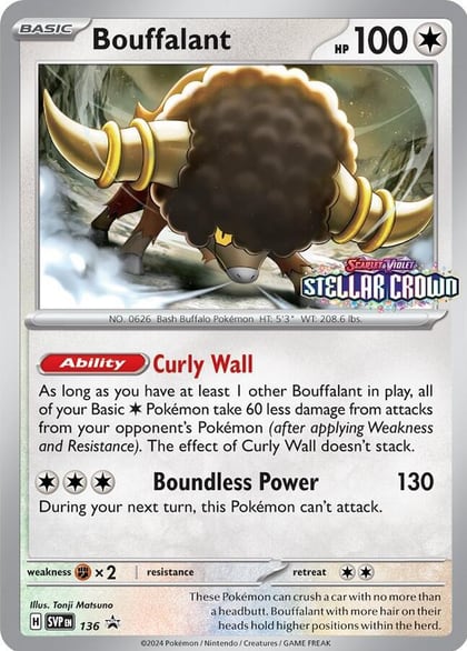 Bouffalant - 136, SV: Scarlet & Violet Promo Cards 136