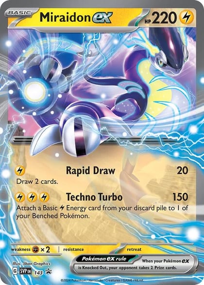 Miraidon ex - 143, SV: Scarlet & Violet Promo Cards 143