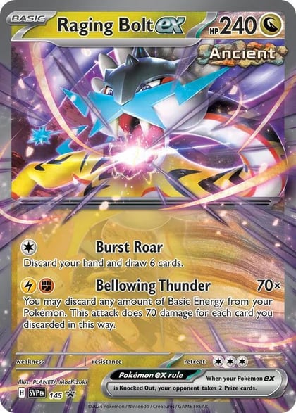 Raging Bolt ex - 145, SV: Scarlet & Violet Promo Cards 145