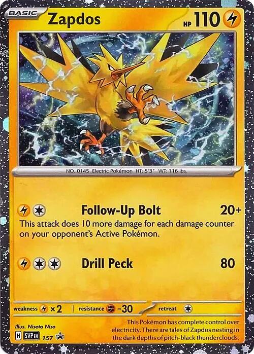 Zapdos - 157 (Cosmos Holo), SV: Scarlet & Violet Promo Cards 157