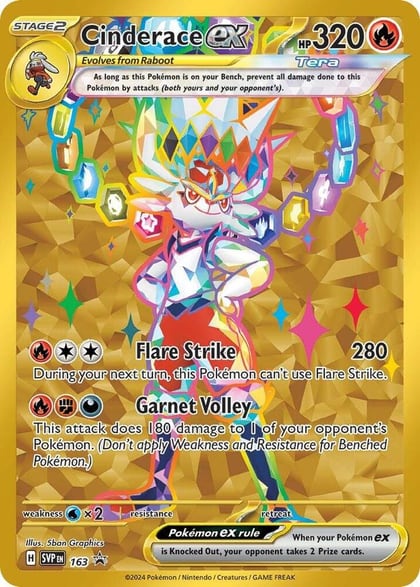 Cinderace ex - 163, SV: Scarlet & Violet Promo Cards 163