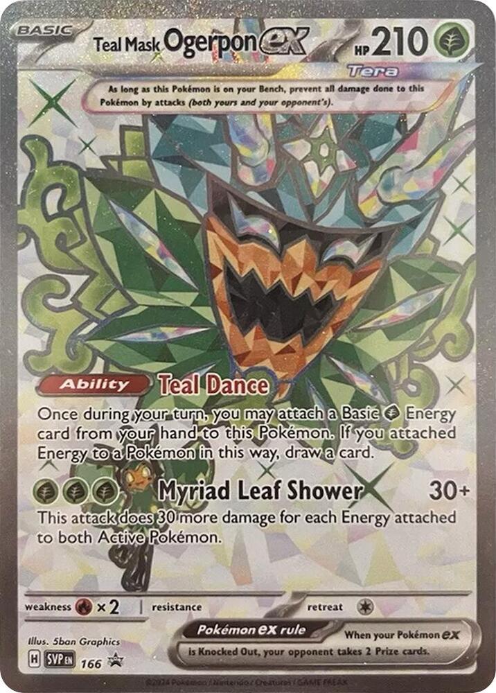 Teal Mask Ogerpon ex - 166, SV: Scarlet & Violet Promo Cards 166