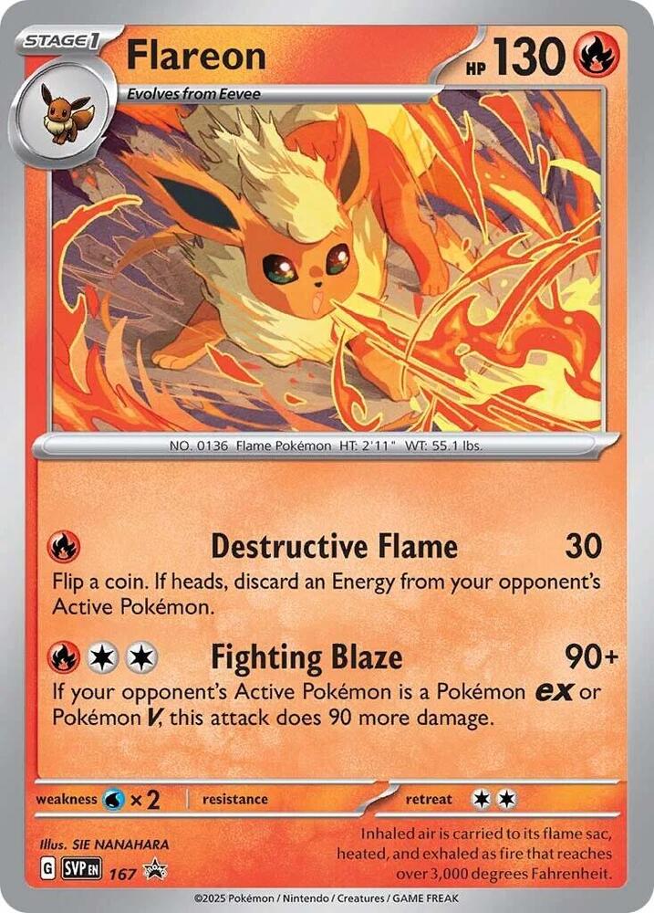 Flareon - 167 (Cosmos Holo), SV: Scarlet & Violet Promo Cards 167