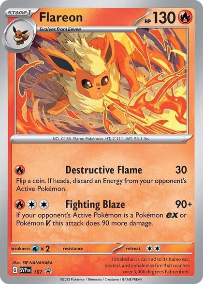 Flareon - 167 (Cosmos Holo), SV: Scarlet & Violet Promo Cards 167