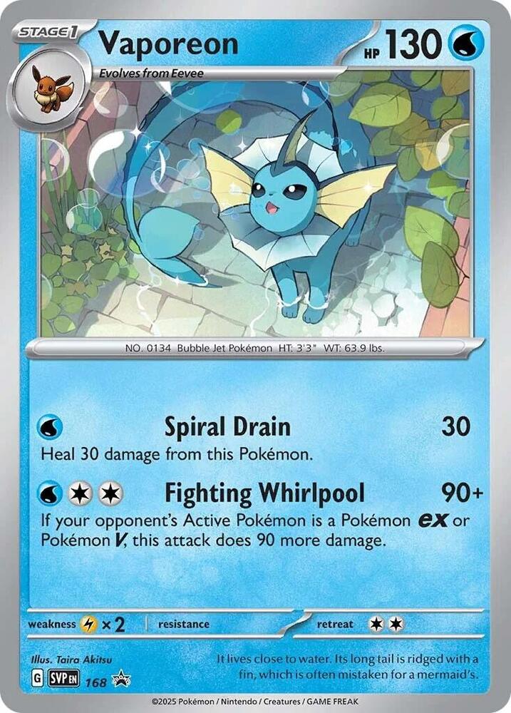 Vaporeon - 168 (Cosmos Holo), SV: Scarlet & Violet Promo Cards 168