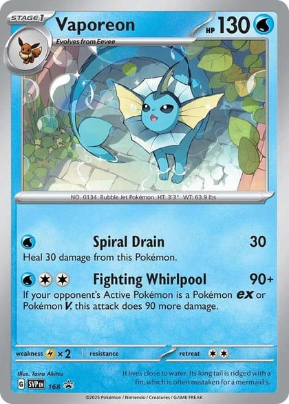 Vaporeon - 168 (Cosmos Holo), SV: Scarlet & Violet Promo Cards 168