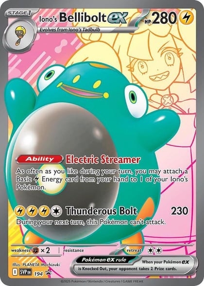 Iono's Bellibolt ex - 194, SV: Scarlet & Violet Promo Cards 194
