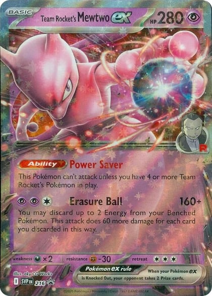 Team Rocket's Mewtwo ex - 216, SV: Scarlet & Violet Promo Cards 216