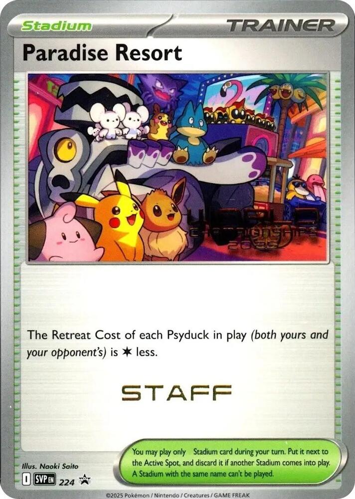 Paradise Resort - 224 (World Championships 2025) [Staff], SV: Scarlet & Violet Promo Cards 224