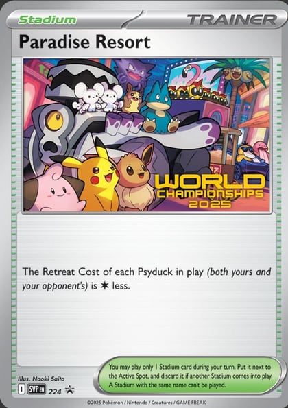 Paradise Resort - 224 (World Championships 2025), SV: Scarlet & Violet Promo Cards 224