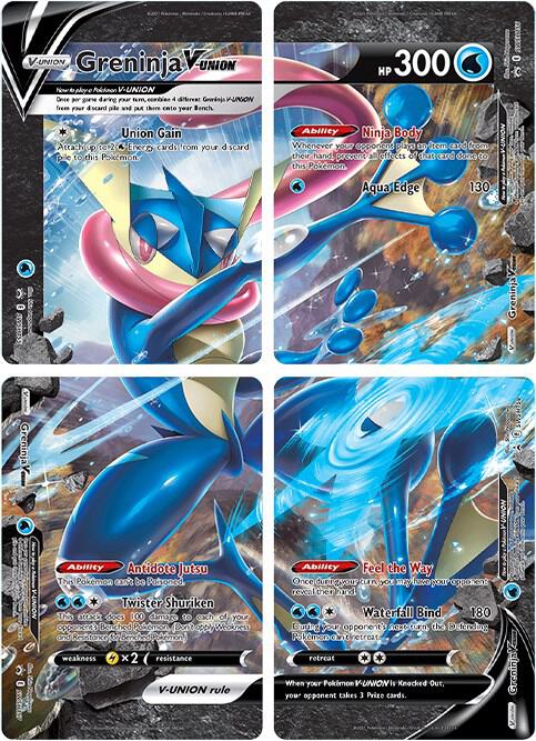 Greninja V-UNION [Set of 4], SWSH: Sword & Shield Promo Cards #248896