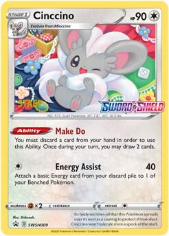 Cinccino - SWSH009 (Prerelease) [Staff], SWSH: Sword & Shield Promo Cards SWSH009