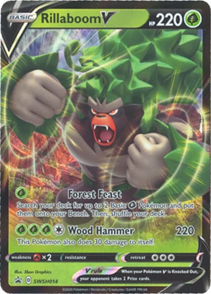Rillaboom V - SWSH014, SWSH: Sword & Shield Promo Cards SWSH014