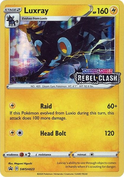 Luxray - SWSH023 (Prerelease) [Staff], SWSH: Sword & Shield Promo Cards SWSH023