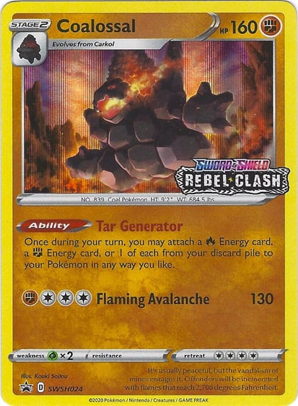 Coalossal - SWSH024 (Prerelease), SWSH: Sword & Shield Promo Cards SWSH024