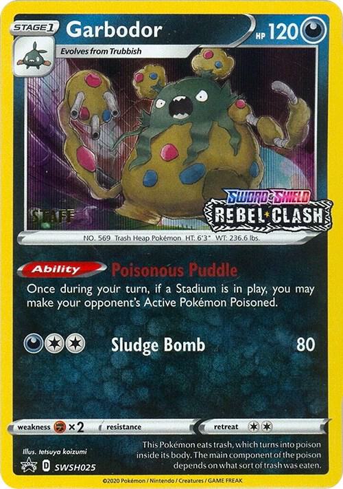 Garbodor - SWSH025 (Prerelease) [Staff], SWSH: Sword & Shield Promo Cards SWSH025