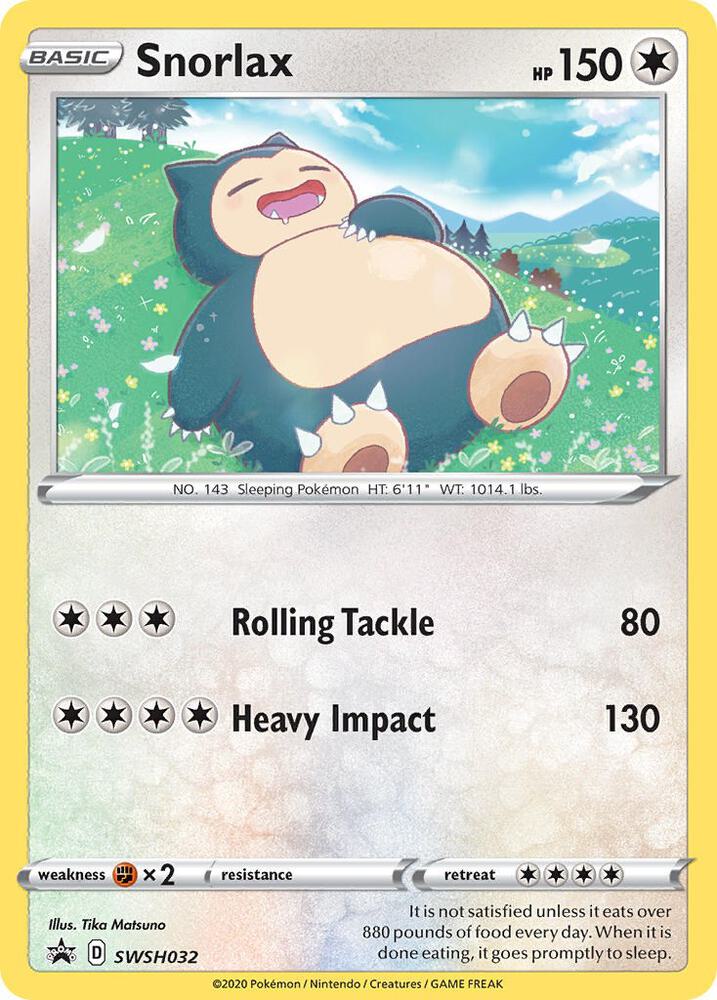 Snorlax - SWSH032, SWSH: Sword & Shield Promo Cards SWSH032