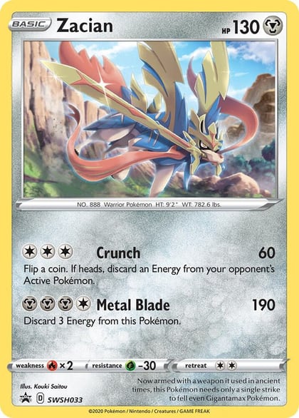 Zacian - SWSH033, SWSH: Sword & Shield Promo Cards SWSH033