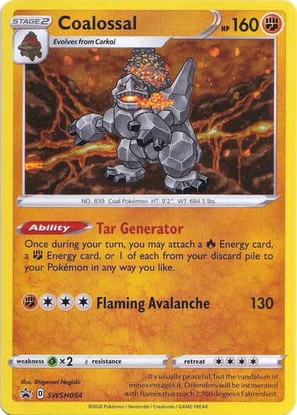 Coalossal - SWSH054, SWSH: Sword & Shield Promo Cards SWSH054