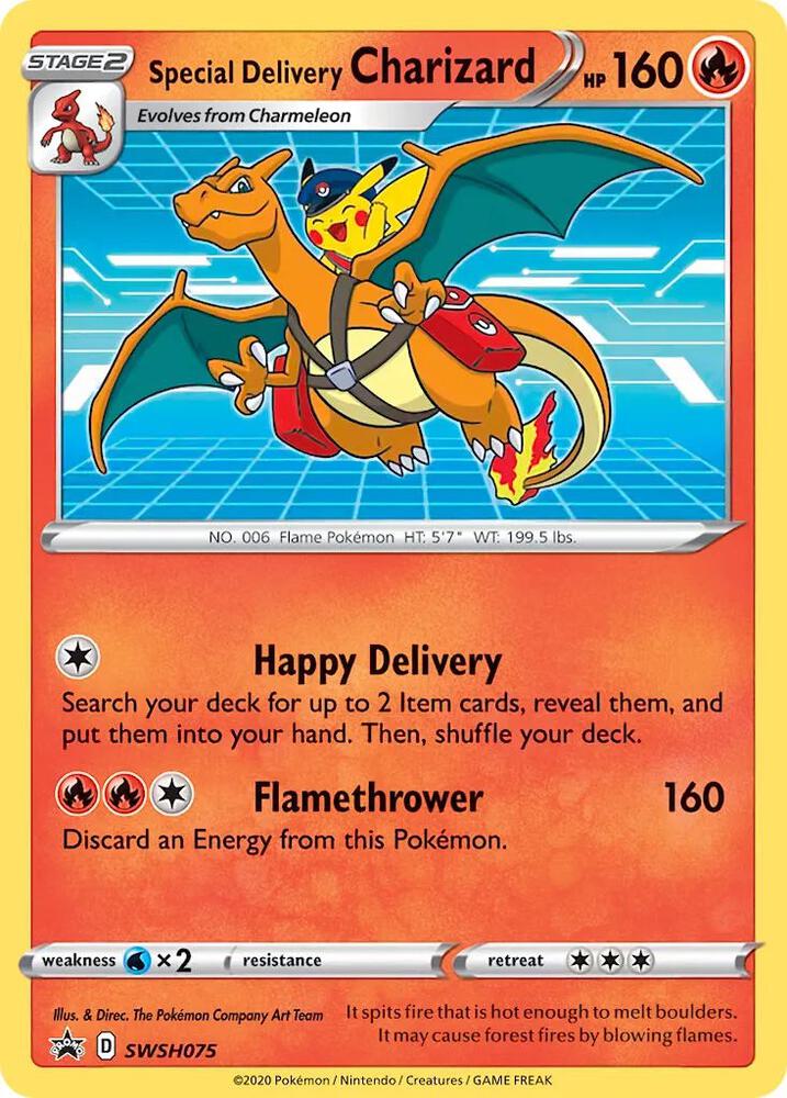 Special Delivery Charizard - SWSH075, SWSH: Sword & Shield Promo Cards SWSH075