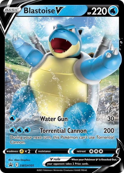 Blastoise V - SWSH101, SWSH: Sword & Shield Promo Cards SWSH101