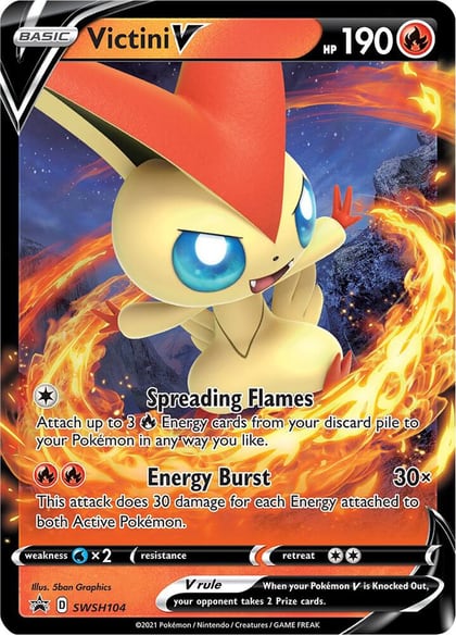 Victini V - SWSH104, SWSH: Sword & Shield Promo Cards SWSH104