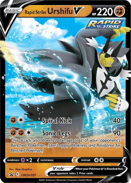 Rapid Strike Urshifu V - SWSH107, SWSH: Sword & Shield Promo Cards SWSH107