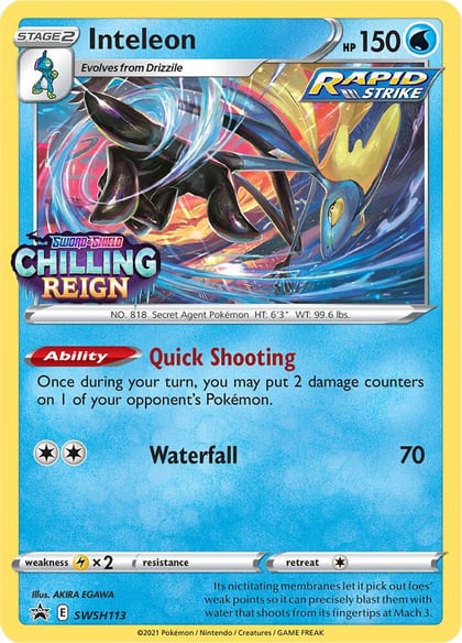 Inteleon - SWSH113 (Prerelease), SWSH: Sword & Shield Promo Cards SWSH113