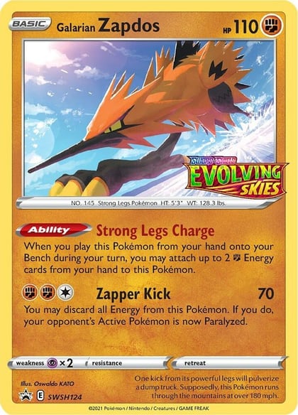 Galarian Zapdos - SWSH124 (Prerelease), SWSH: Sword & Shield Promo Cards SWSH124