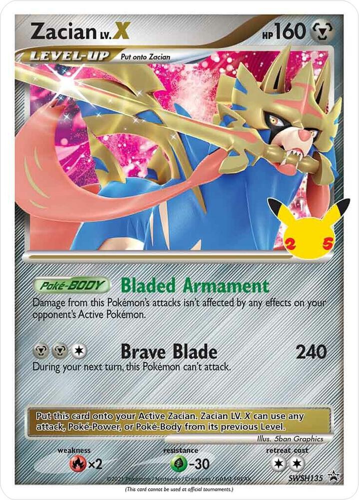 Zacian LV. X - SWSH135, SWSH: Sword & Shield Promo Cards SWSH135