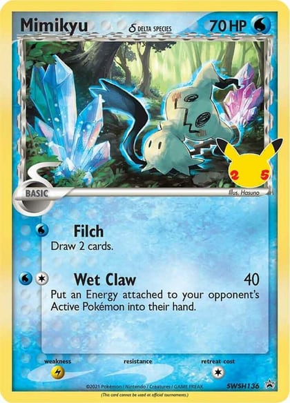 Mimikyu (Delta Species) - SWSH136, SWSH: Sword & Shield Promo Cards SWSH136